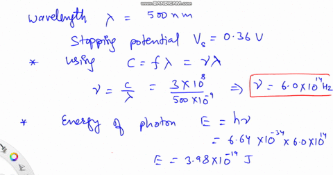 in-an-experiment-to-investigate-the-photoelectric-effect-light-with-wavelength-of-500-nm-directed-at-the-surface-of-the-photocathode-in-vacuum-photocell-the-photoelectric-current-reduced-t0-79976