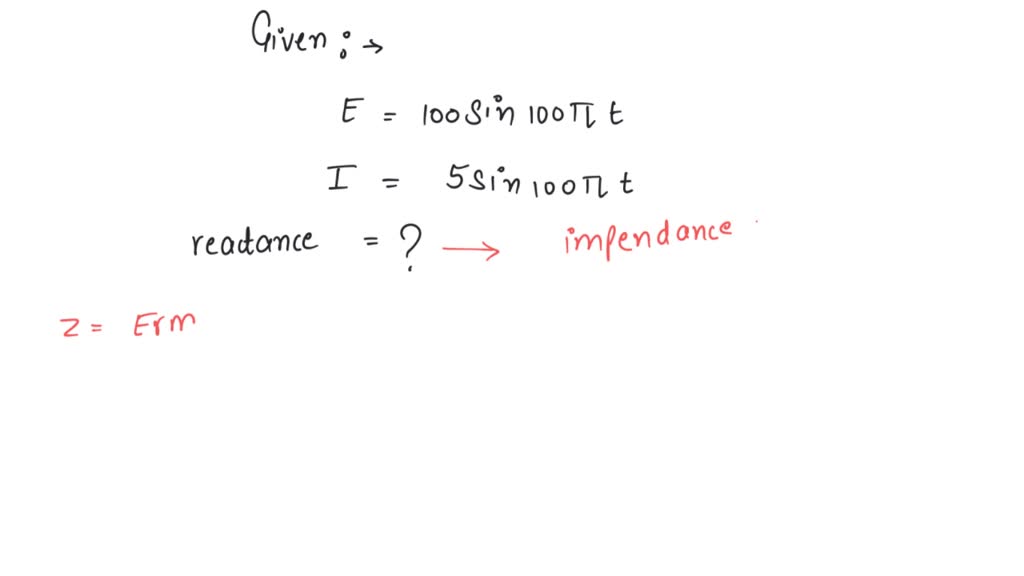 SOLVED: Q4: The voltage and current equations of an electric load are ...