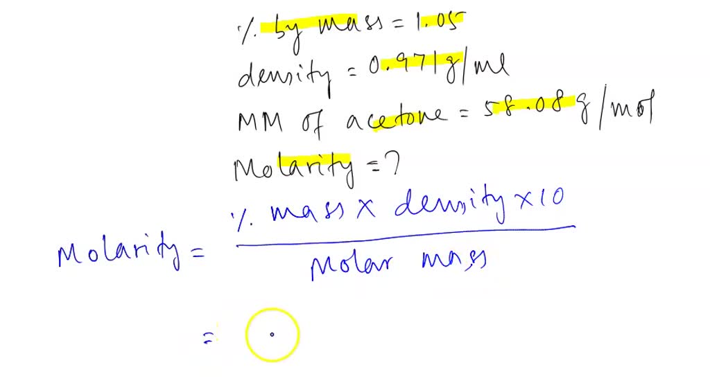 SOLVED: A 250-mL aqueous solution contains 1.56 10–5 g of methanol and ...