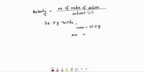what-is-the-molarity-of-an-aqueous-solution-prepared-by-adding-365-g-of-bariumchloride-to-enough-water-to-make-7500-ml-of-solution-molar-mass-of-bacl2-is-2082gmol-13767