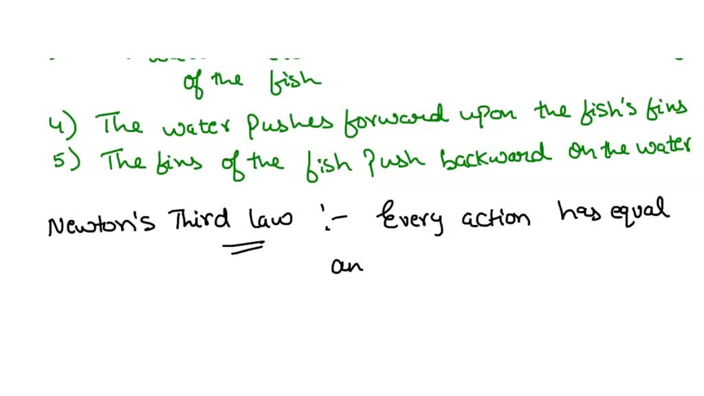 SOLVED A fish happily swims through the water due to the marvel of