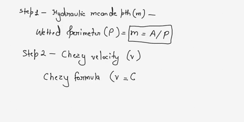 the-cross-section-of-a-stormsurface-water-open-drainage-channel-is-shown-in-figure-a5-determine-the-stormsurface-water-flow-velocity-by-using-the-chezy-formula-with-the-following-information-87707