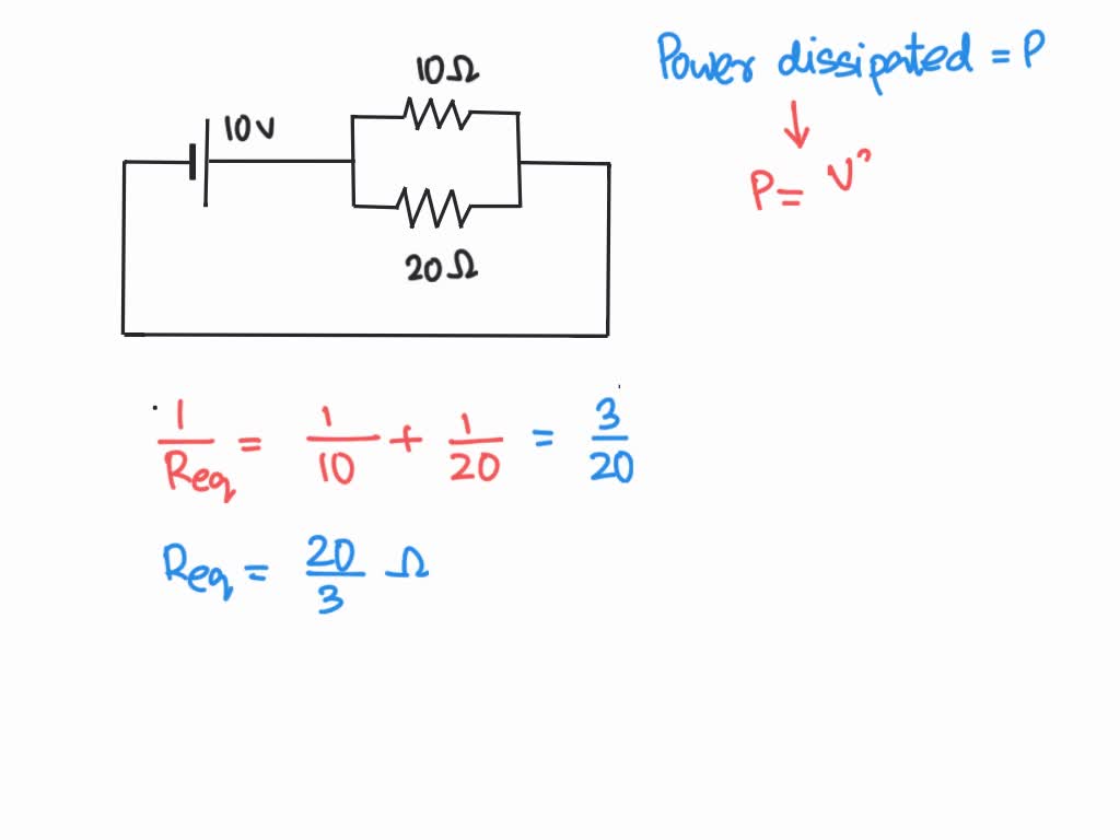 SOLVED: What Is Total Power Dissipated In The Two Resistors In The ...