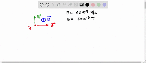 what-is-the-speed-of-the-electrons-when-the-simultaneous-action-of-an-electric-field-of-magnitude-4-104-and-a-magnetic-field-of-magnitude-6-103-both-fields-are-perpendicular-to-the-direction-40461