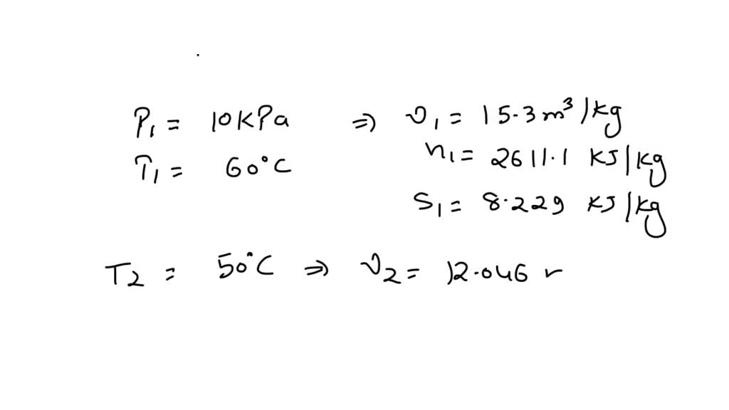 Solved: Steam Enters A Diffuser At 10 Kpa And 60°c With A Velocity Of 