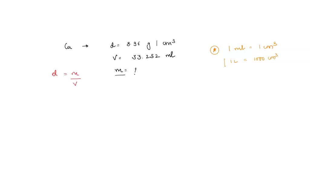 Solved Copper Has A Density Of 8 96 G Cm3 What Is The Mass Of A Sample Of Copper With A Volume Of 33 252 Ml Solved Copper Has A Density Of 8 96 G Cm3 What Is The Mass Of A Sample Of Copper With A Volume Of 33 252 Ml