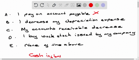which-of-the-following-represents-an-inflow-of-cash-to-my-company-a-i-pay-an-account-payable-b-i-decrease-my-depreciation-expense-c-my-accounts-receivable-decrease-d-i-buy-back-stock-issued-59092