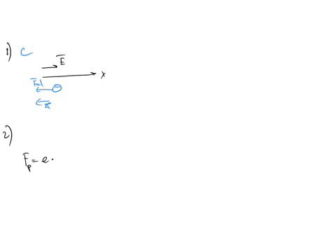 1-an-electron-is-placed-in-a-uniform-electric-field-which-is-directed-in-the-positive-x-direction-when-released-the-electron-will-accelerate-in-the-positive-x-direction-toward-lower-potentia-22185