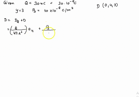 a point charge of 30nc is located at the origin while the plane y 3 ...