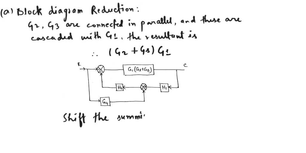 SOLVED: Q.1 (a) Using block diagram reduction technique, find the ...