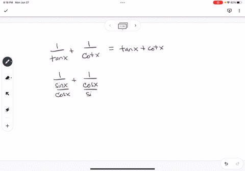 verify-the-identity-frac1tan-xfrac1cot-xtan-xcot-x-2-15812