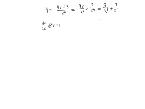 if-y-9x-3x4-find-dydx-at-x-1
