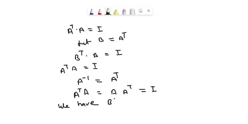 SOLVED Let A be a square n Ã— n matrix whose rows are orthogonal