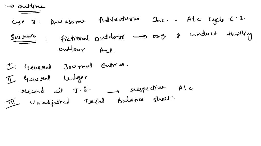 AWESOME AND FUN accounting cycle case studies CASE 3 General Journal