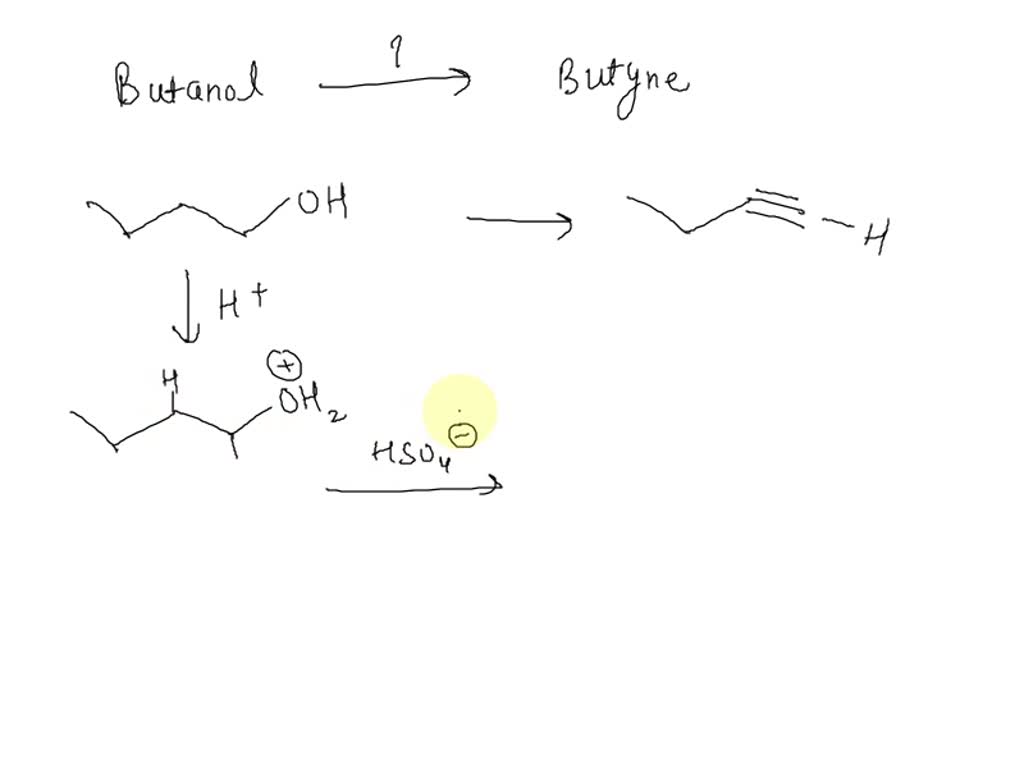 The correct order of steps to convert 1-butanol to 1-butyne is: CH3-CH2 ...