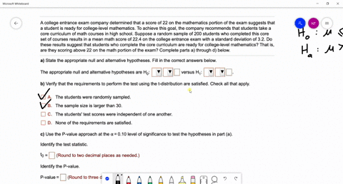 a-college-entrance-exam-company-determined-that-a-score-of-22-on-the-mathematics-portion-of-the-exam-suggests-that-a-student-is-ready-for-college-level-mathematics-to-achieve-this-goal-the-c-84276