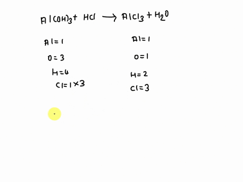 balance-the-following-equation-with-the-smallest-whole-number-coefficients-what-is-the-coefficient-for-h2o-in-the-balanced-equation-aloh3-hcl-alcl3-h2o-a-2-b-1-c-3-d-14-e-5