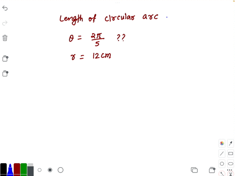 find-the-length-of-a-circular-arc-that-is-subtended-by-an-angle-of-2-5-on-a-circle-with-a-radius-of-12-centimeters