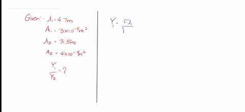 a-steel-wire-of-length-47-m-and-cross-sectional-area-30-x-10-5-m2-stretches-by-the-same-amount-as-a-copper-wire-of-length-35-m-and-cross-sectional-area-of-40-x-10-5-m2-under-a-given-load-what-is-the-r