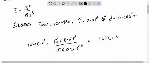 two-forces-each-of-magnitude-p-are-applied-to-the-wrench-the-diameter-of-the-steel-shaft-ab-is-15-mm-determine-the-largest-allowable-value-of-p-if-the-shear-stress-in-the-shaft-is-not-to-exc-55533