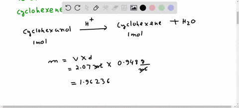 the-dehydration-of-cyclohexanol-in-the-presence-of-an-acid-catalyst-produces-cyclohexene-207-ml-of-cyclohexanol-d-0948-gml-are-reacted-calculate-the-theoretical-yield-of-cyclohexene-produced-82119
