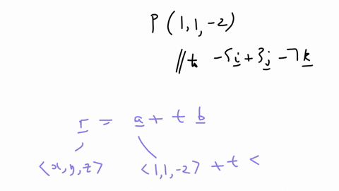 find-parametric-equations-for-the-line-described-belowthe-line-through-the-point-p1-1-2-parallel-to-the-vector-5i3j-7k-a-x-5t-1-y-3t-1-z-7t-2-bx-5t-1-y-3t-1-z-7t-2-cx-5t-1-y-3t-1-z-7t-2-dx-5-86496