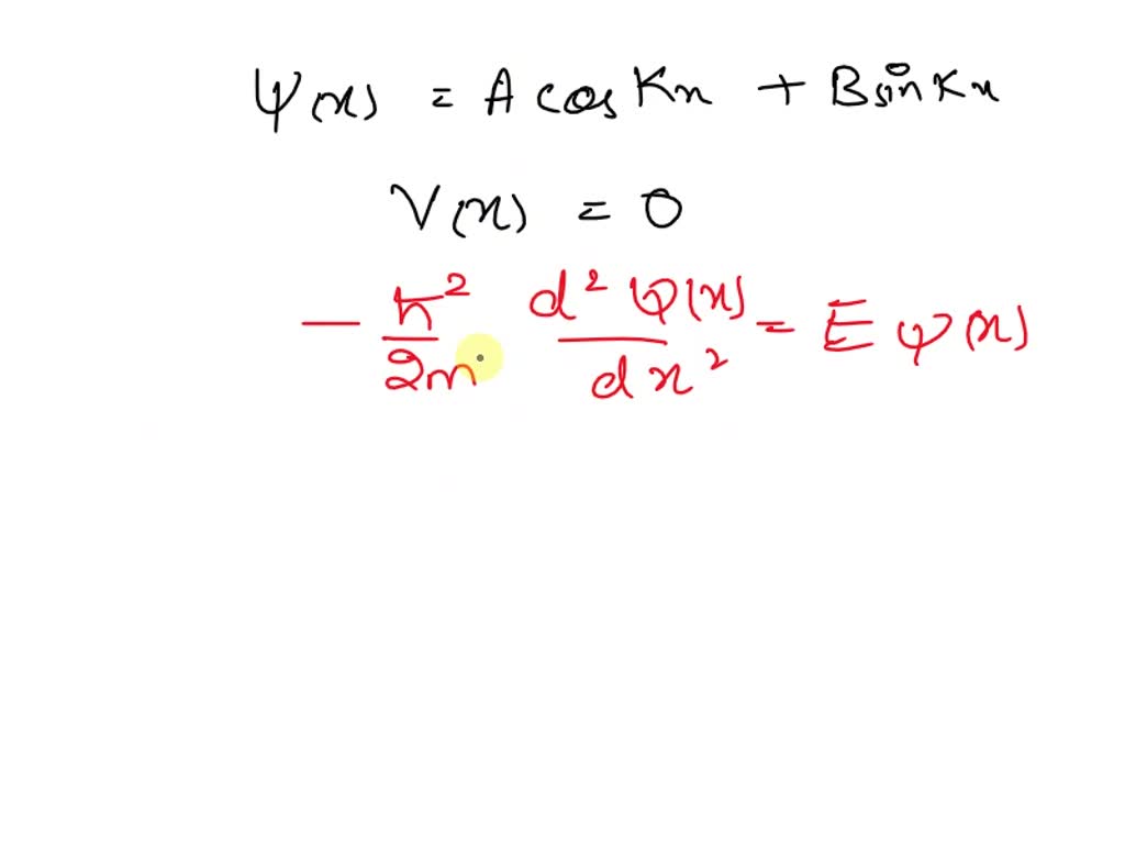 SOLVED: The wave function of a particle is given by: w(x) = Acos(kx ...