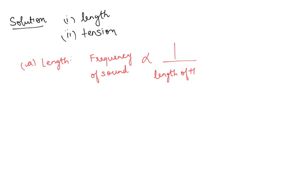SOLVED How does the frequency of sound given by a stretched string