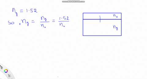a-ray-of-light-traveling-in-a-block-of-glass-n-152-is-incident-on-the-top-surface-at-an-angle-of-572-39083