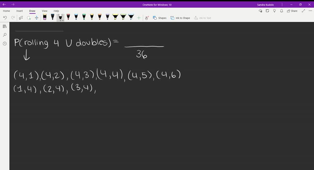 SOLVED Two dice are rolled. Determine the probability of the following