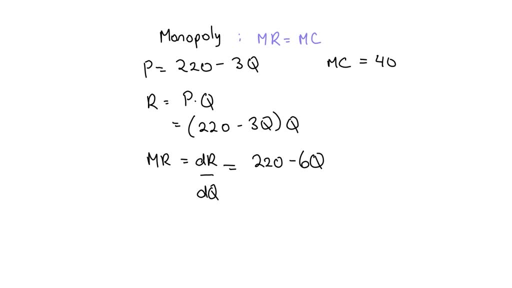 SOLVED A monopolist faces a market demand curve with a constant
