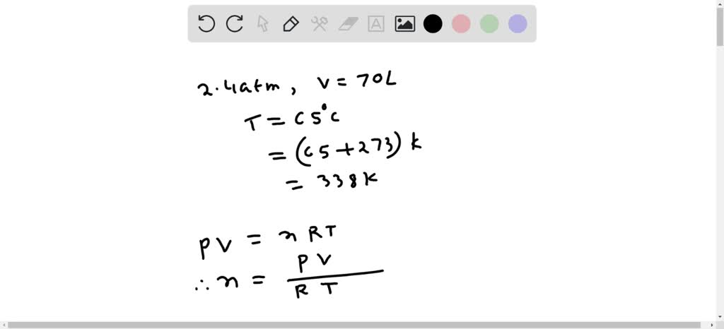 how to calculate moles from volume of gas