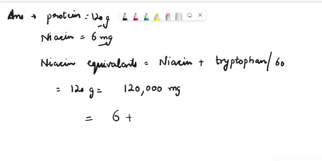 SOLVED A college student has a daily protein intake of 120 g and a