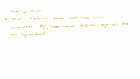 state-the-results-of-the-t-test-using-the-assume-equal-variances-row-interpret-the-statistical-results-against-the-null-hypothesis-and-state-whether-it-is-accepted-or-rejected-independent-sa-06662
