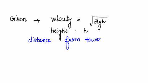 a-body-is-thrown-horizontally-with-velocity-2gh-from-the-top-of-a-tower-of-height-h-it-strikes-the-level-ground-through-the-foot-of-tower-at-a-distance-x-from-the-tower-the-value-of-x-is