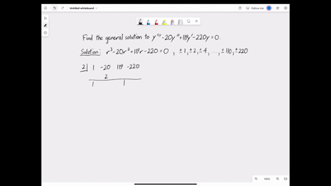 find-the-general-solution-of-the-differential-equation-y20y119y-220y0-note-use-ci-c2-and-cs-for-the-arbitrary-constants-yt-84017