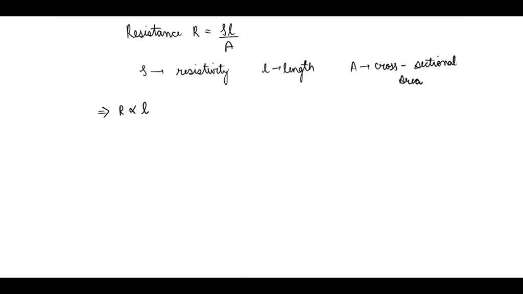 SOLVED: Define resistivity of a conductor. How does the resistance of a ...