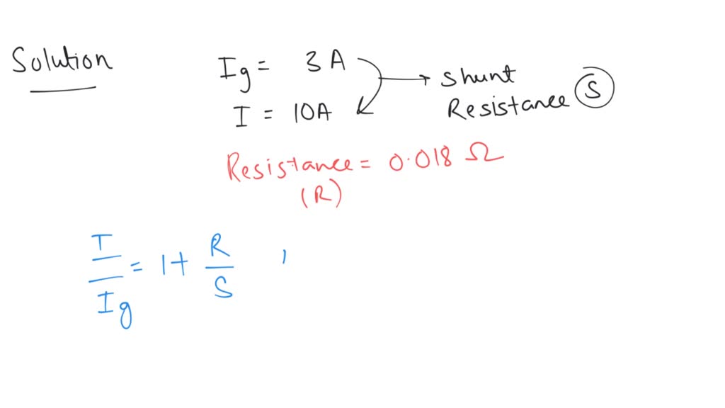 SOLVED Resistance of 3 A ammeter is 0.018 ohms. To convert it into 10