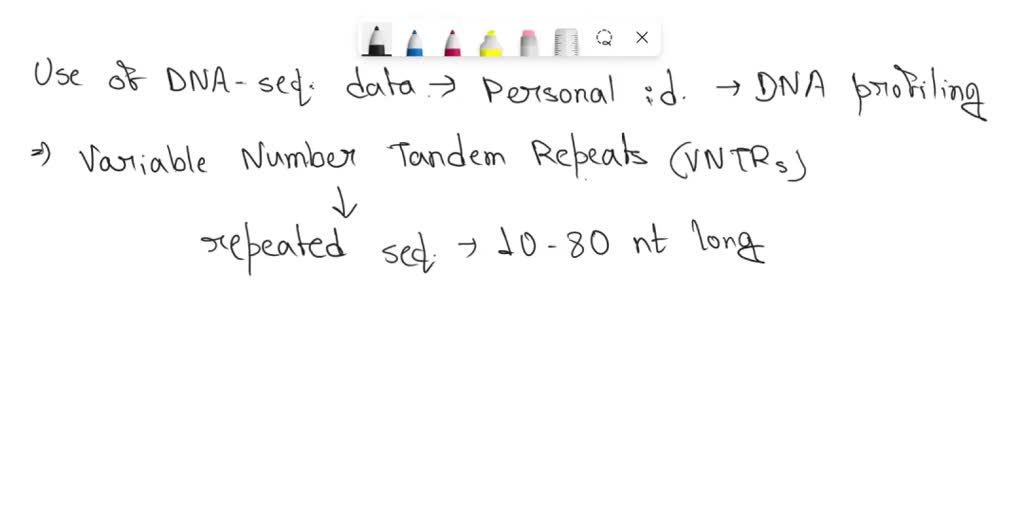 SOLVED: What is VNTR profiling? a) VNTR profiling is a form of DNA ...