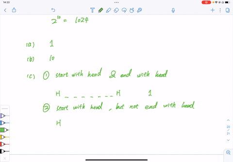 point-in-an-experiment-a-fair-coin-is-tossed-10-times-and-the-face-that-appears-h-for-head-or-t-for-tail-for-each-toss-is-recorded_-how-many-elements-of-the-sample-space-will-have-no-heads-h-90257