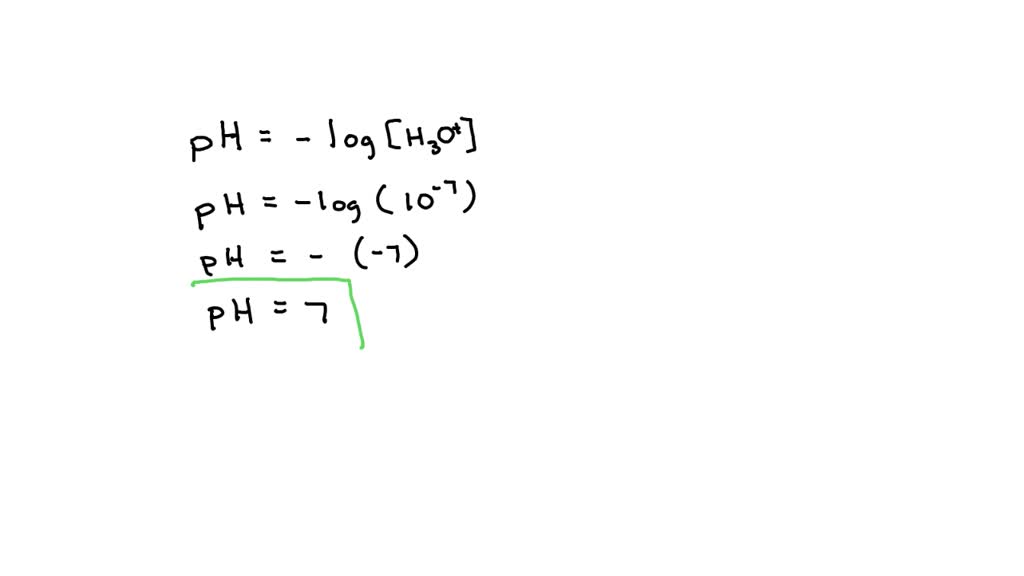 SOLVED: Given the following values of [H3O+] calculate the pH. Then ...