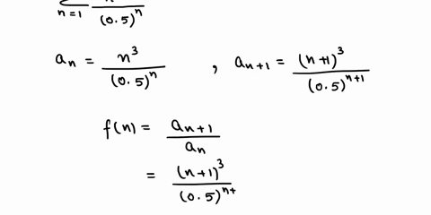test-the-series-below-for-convergence-using-the-ratio-test-05-the-limit-of-the-ratio-test-simplifies-to-lim-ifnl-where-fn-the-limit-is-enter-oo-for-infinity-if-needed-98752
