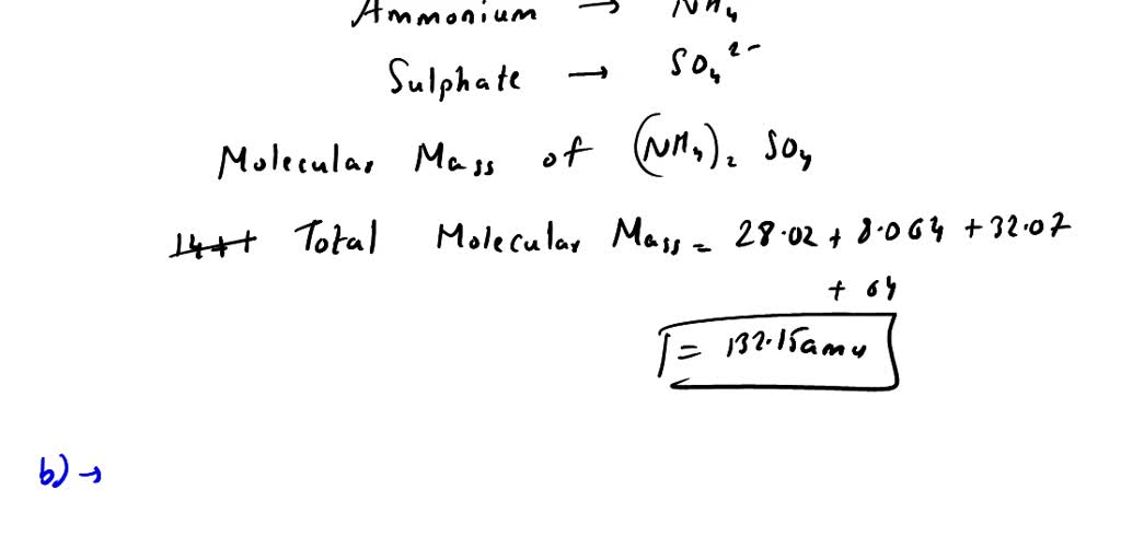 SOLVED Write the formula of each compund, and determine its molecular