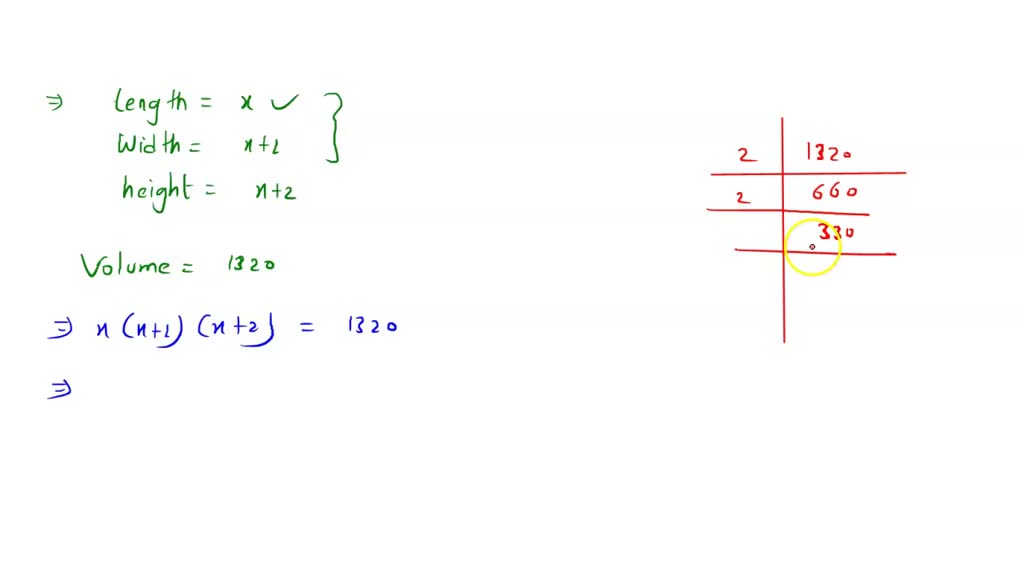 SOLVED: Find the dimensions of the box described. The length; width ...