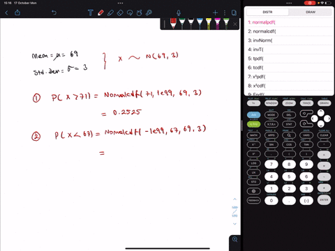 mens-heights-are-normally-distributed-with-a-mean-of-69-inches-and-a-standard-deviation-of-3-inches-use-this-information-to-answer-the-following-questions-show-all-of-your-work-for-full-cred-31843