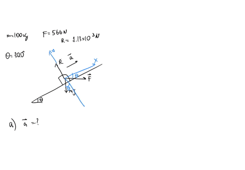 in-figure-below-a-crate-of-mass-m100-kg-is-pushed-at-constant-speed-up-a-frictionless-ramp300-by-a-horizontal-force-f-assume-that-f566-n-and-that-the-force-on-the-crate-from-the-rampnormalre-03663