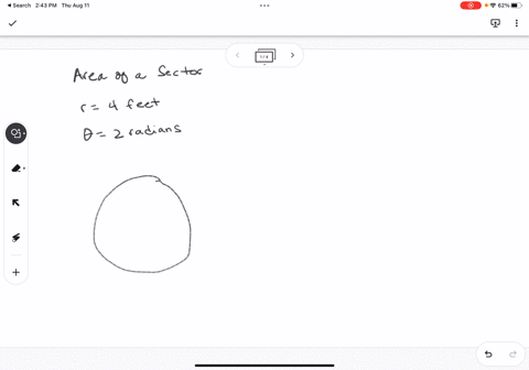 find-the-area-of-the-sector-of-a-circle-with-radius-4-feet-that-is-subtended-by-the-angle-where-2-radians-51152