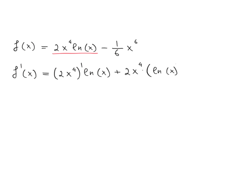 let-fx2-x4-ln-x-frac16-x6-fprimex
