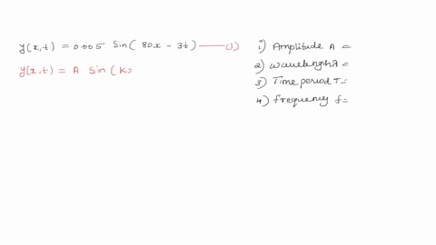 a-wave-travelling-along-a-string-is-described-by-yxt-0005-sin-80x-3t-calculate-the-amplitudewavelenghttime-period-and-the-frequency-of-the-wave