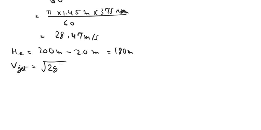 Solved: (ii) A Double Jet Pelton Wheel Has A Specific Speed Of 14 And 